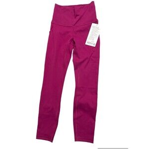 Lululemon Wunder Train HR Tight 25” * Pocket Magenta Purple MGPR Pant Sz 4 New